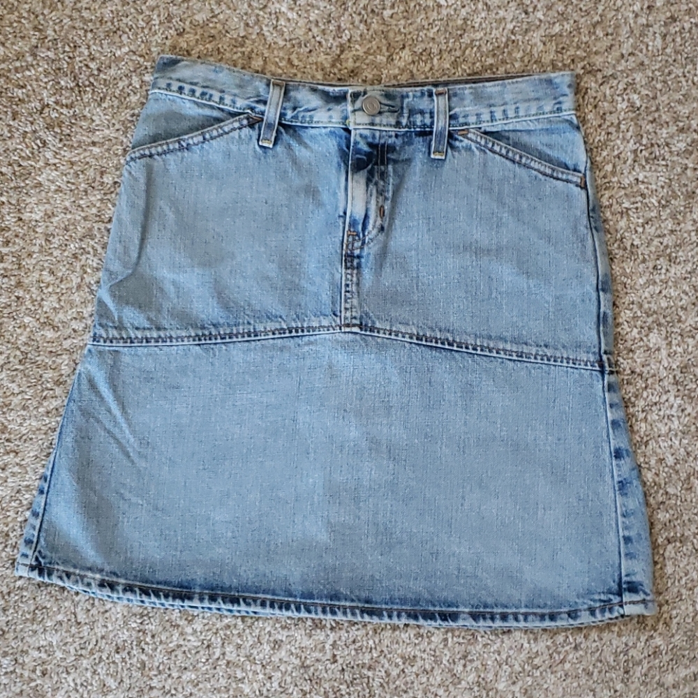 Gap 1969 Jeans Mini Skirt Size 4 Cowboy Vintage Western Style Cotton Y2K 30W/19L